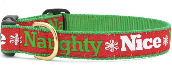 Up Country "Naughty Nice" Holiday Dog Collar