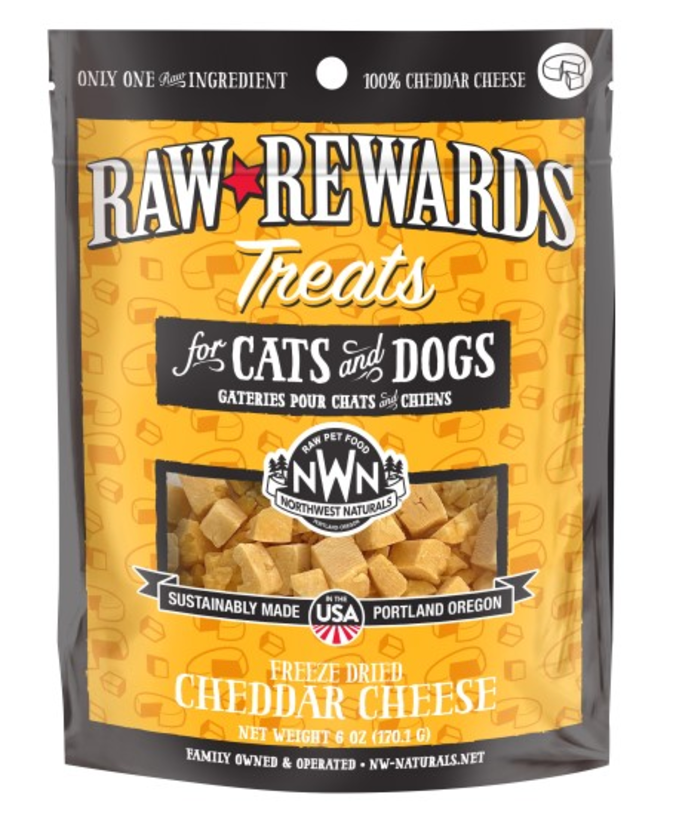 Northwest Naturals "Raw Rewards" Freeze Dried Dog & Cat Treats,  Cheddar Cheese