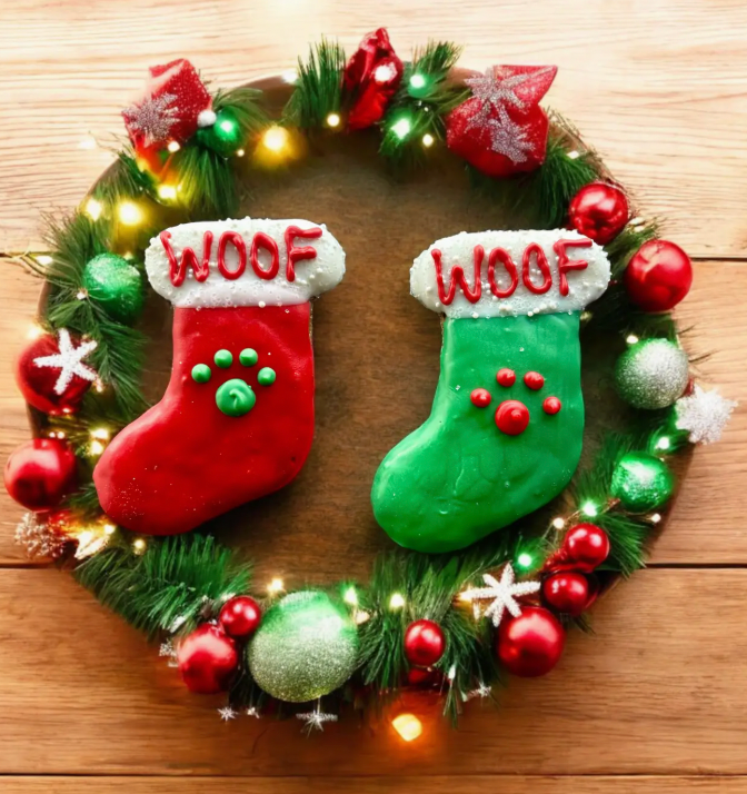 YumYum4Dogs Holiday Bakery Treats, Woofmas Christmas Stocking Dog Treat