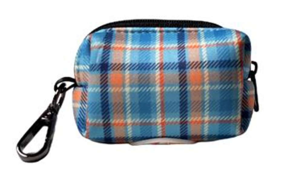 Very Vintage Designs Poop Bag Holder, Blue Plaid