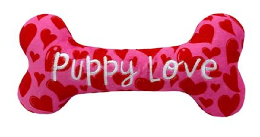 Huxley & Kent "My Puppy Love" Double Sided Plush Squeaky Dog Toy