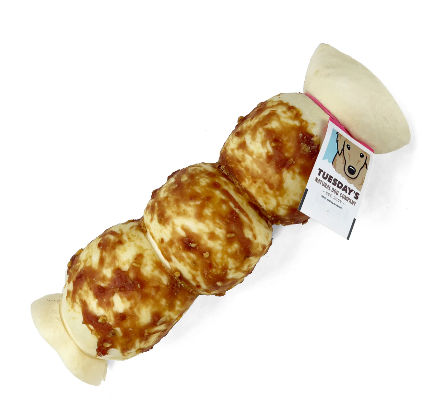 Tuesday's Natural Dog Company Chicken Basted Beef Cheek Roll, 10"-12"