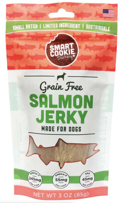 Smart Cookie Dog Treats, Salmon Jerky Strips