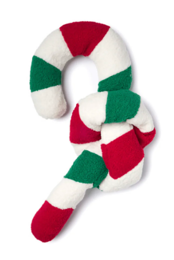 FabDog "Twisty" Crinkle-Squeaky-Plush Dog Toy, Candy Cane: 5 ft. Twisty & 2.5 ft. Mini Twisty