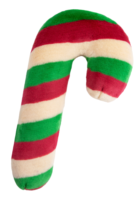 Fluff & Tuff "Candy Cane" Holiday Toy, Large & Extra Larg Dogs