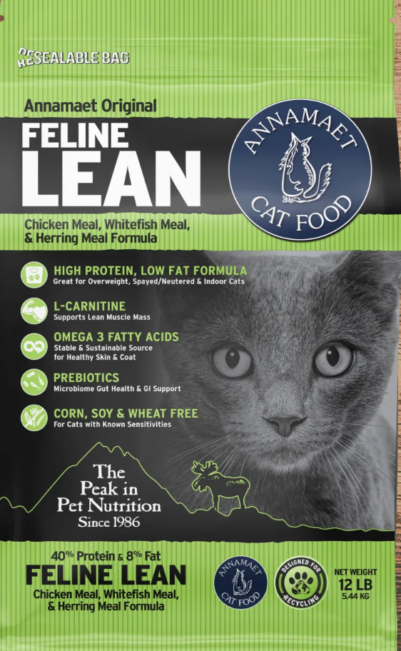 Annamaet Lean 40% Protein Chicken, Whitefish & Herring Dry Cat Food