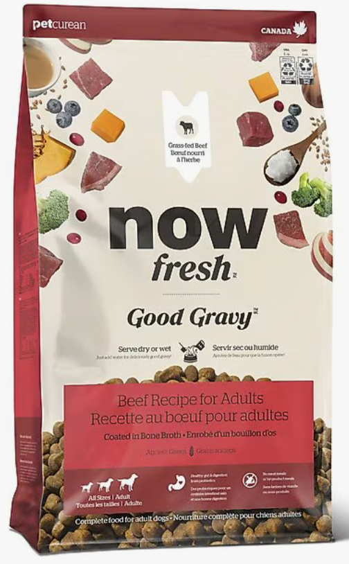 Petcurean NOW FRESH "Good Gravy" Adult Chicken-Free Beef Recipe with Ancient Grains Dry Dog Food