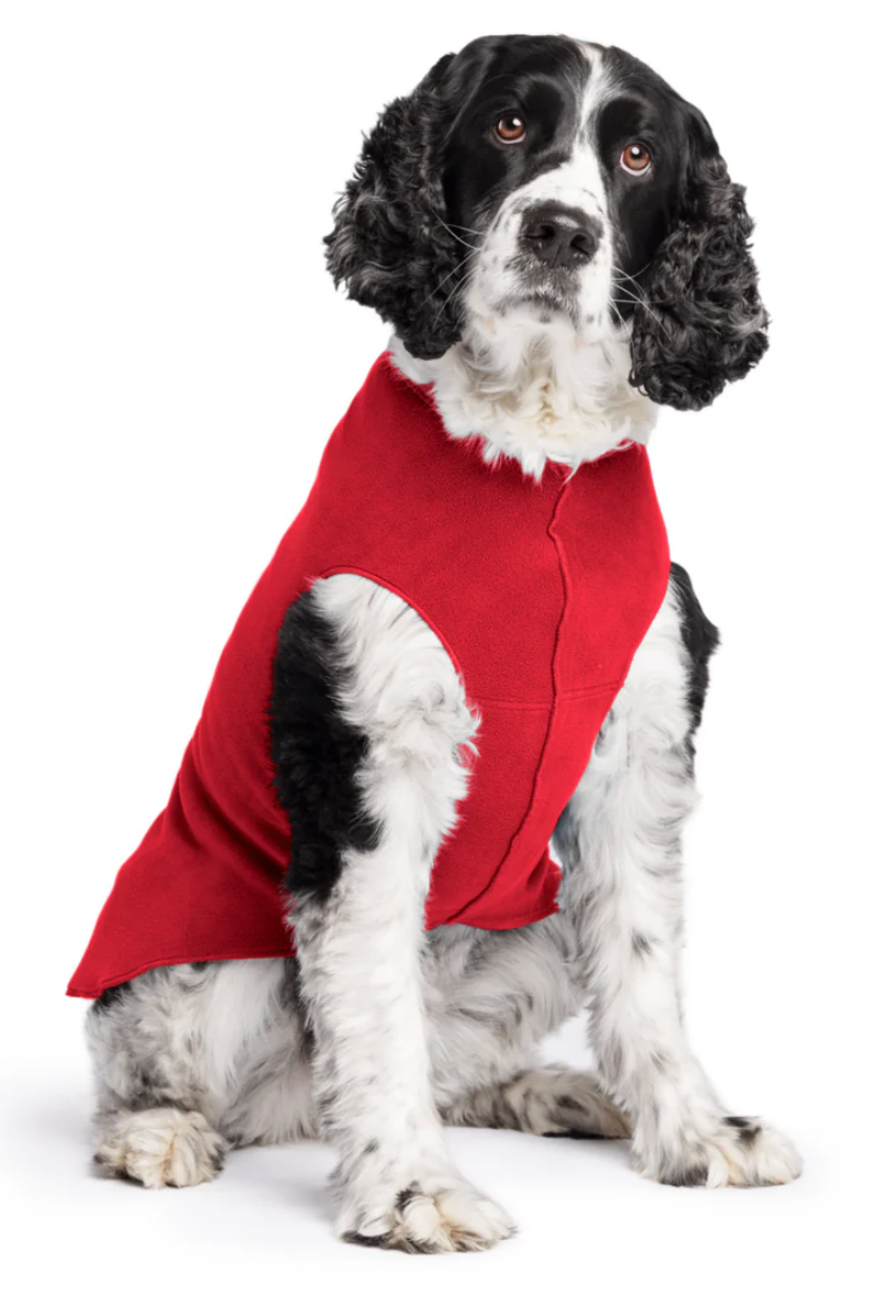 GoldPaw Stretch Fleece Sweater, Red