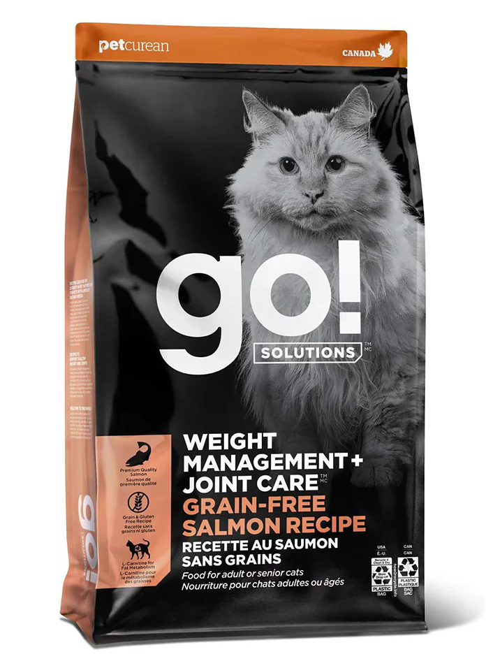 Petcurean Go! WEIGHT MANAGEMENT & JOINT CARE, Salmon recipe Dry Cat Food