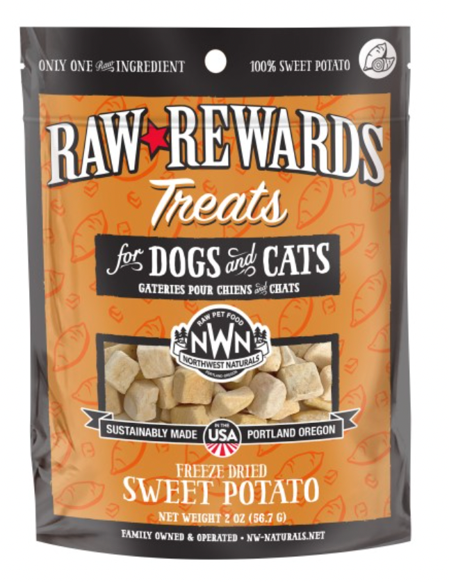 Northwest Naturals "Raw Rewards" Freeze Dried Dog & Cat Treats, Sweet Potato