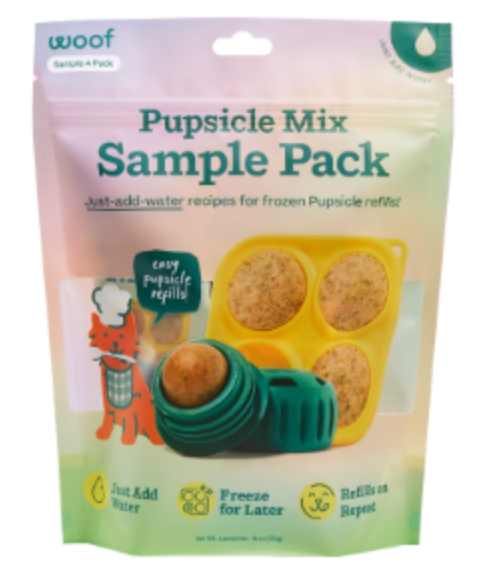 Woof Pupsicle Dog Toy, Sample Pack for Pupsicle Refills