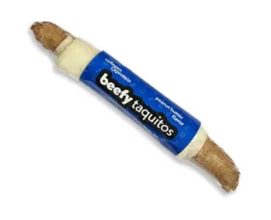 Frankly Pet Beefy Taquito 7", Peanut Butter