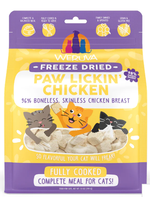 Weruva Freeze Dried, Fully Cooked Cat Food - Paw Lickin' Chicken with Boneless Chicken Breast, 1 oz. (Copy)