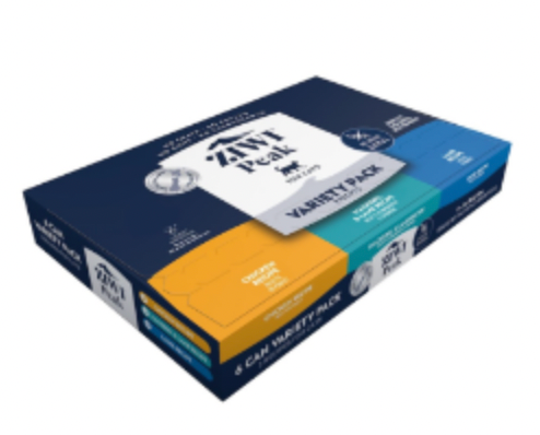 Ziwi Peak Grain Free Chicken, Mackerel & Lamb Pate Variety Pack, 6 x 3 oz cans