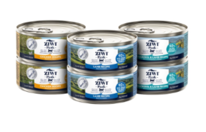 Ziwi Peak Grain Free Chicken, Mackerel & Lamb Pate Variety Pack, 6 x 3 oz cans