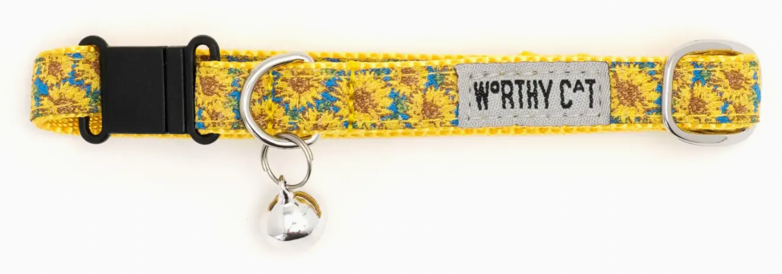 The Worthy Dog "Sunflowers" Cat Collar