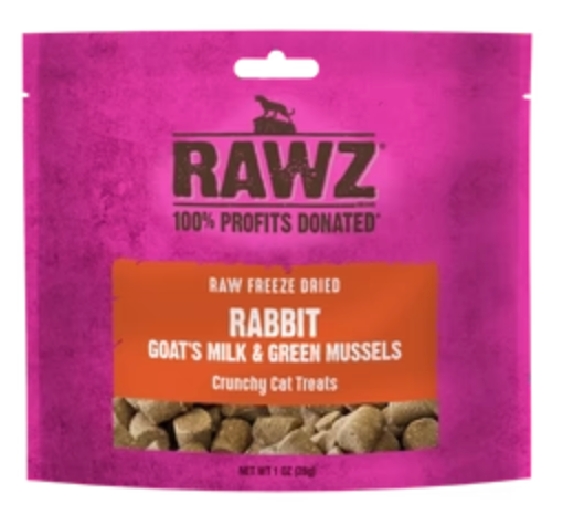 RAWZ Freeze Dried Rabbit, Goat's Milk & Green Mussels Crunchy Cat Treats