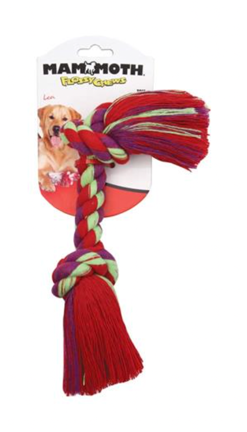 Mammoth Pet Cottonblend 4 Knot Rope Bone Toy, Small (9")
