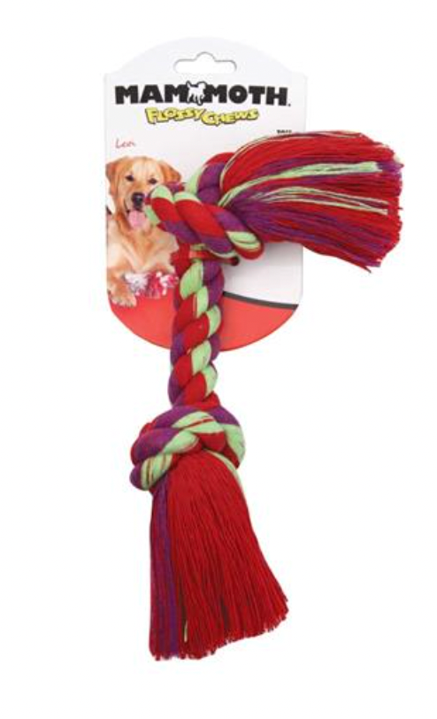 Mammoth Pet Cottonblend 4 Knot Rope Bone Toy, Mini (6")