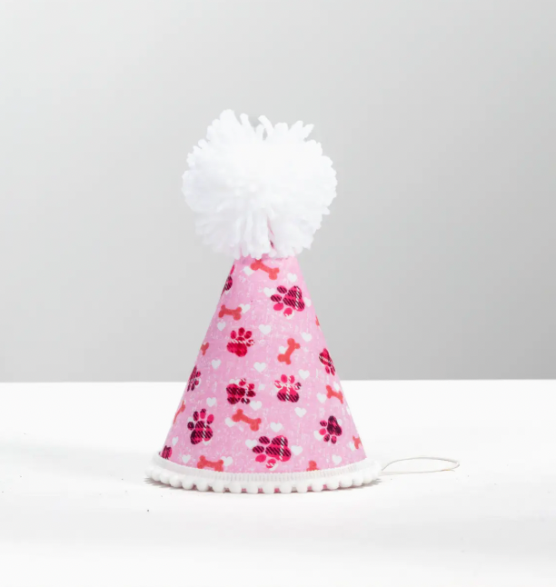 Pup Party Hats, Pink Paws