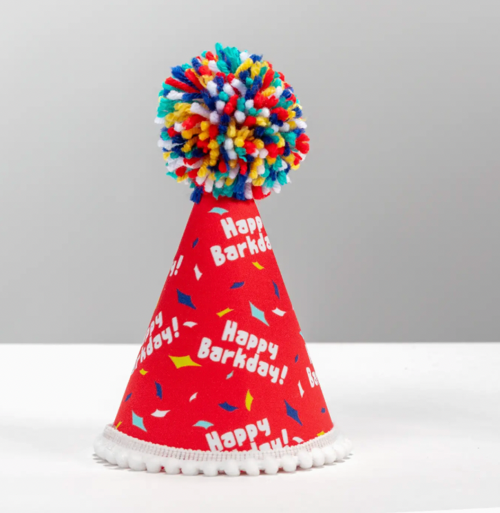 Pup Party Hats, Happy Barkday (red)