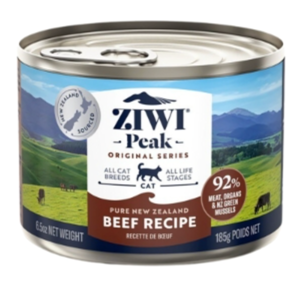 Ziwi Peak Grain Free Beef Pate Cat Food, 6.5 oz