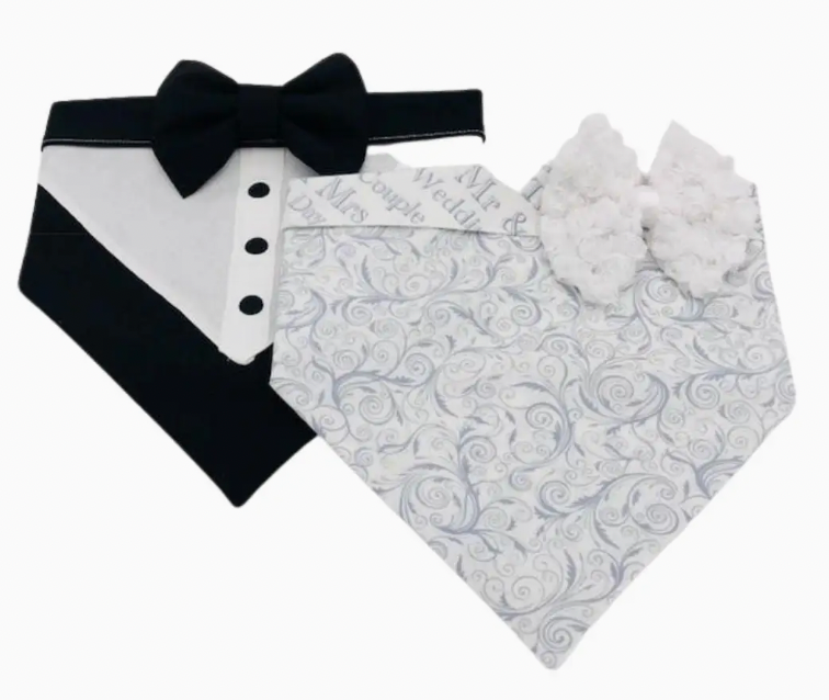 Chloe & Max, double sided bandana: Wedding Bride M