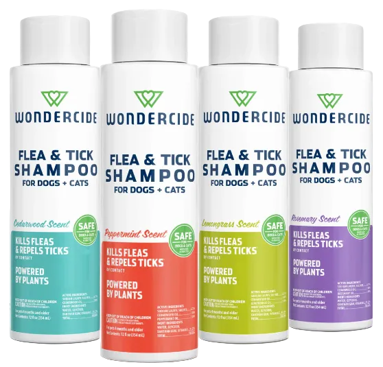 Wondercide Flea & Tick Shampoo for Dogs + Cats with Natural Essential Oils