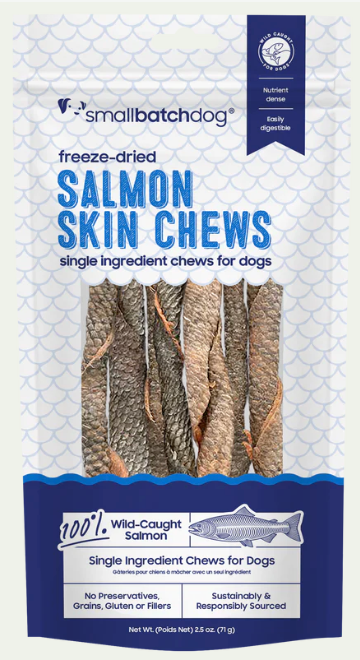 Smallbatch Freeze Dried Salmon Skin Chews 1.5 oz