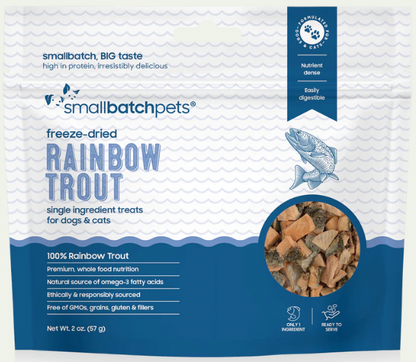Smallbatch Freeze Dried Rainbow Trout Treats, 1.25 oz