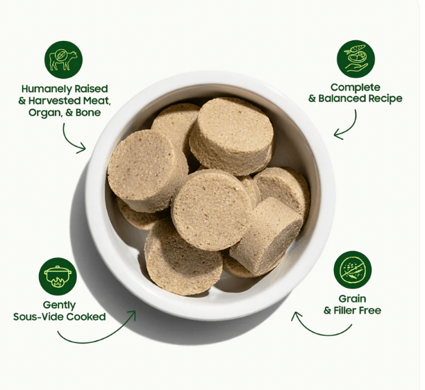 Smallbatch Lightly Cooked Frozen Sliders for Dogs, 8 oz Lamb