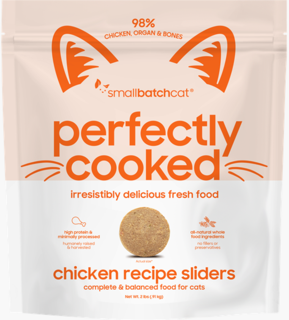 SmallBatch Frozen Gently Cooked Chicken Cat Food, 3 lb sliders