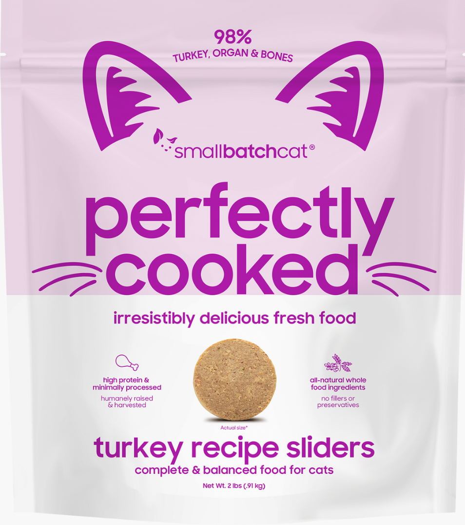 SmallBatch Frozen Gently Cooked Turkey Cat Food, 3 lb sliders