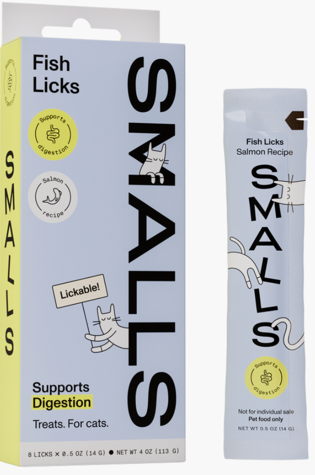 Smalls Skin & Coat Support Lickable Treats "Fish Licks - Salmon" 2 sizes