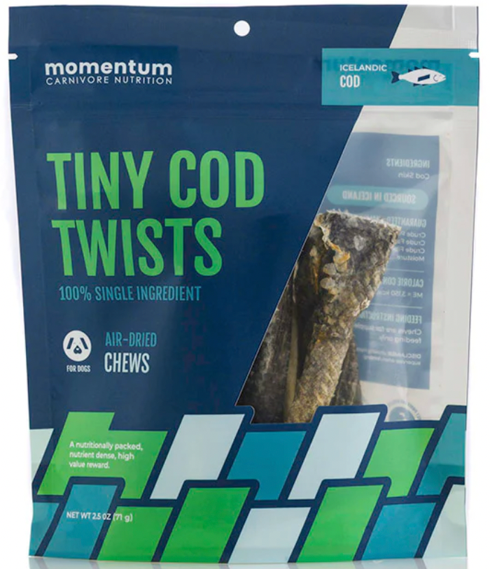 Momentum Air Dried Cod Tiny Twists, 3.1 oz