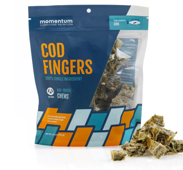 Momentum Air Dried Cod Fingers, 4 oz