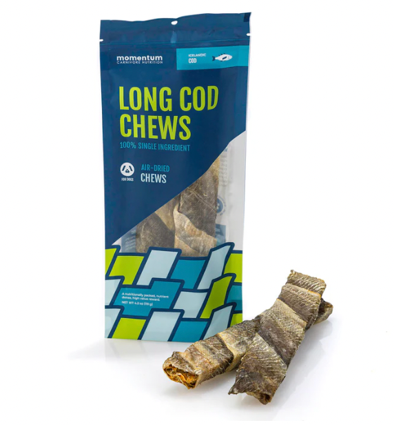 Momentum Air Dried Cod Long Chews 2-pack, 4.2 oz