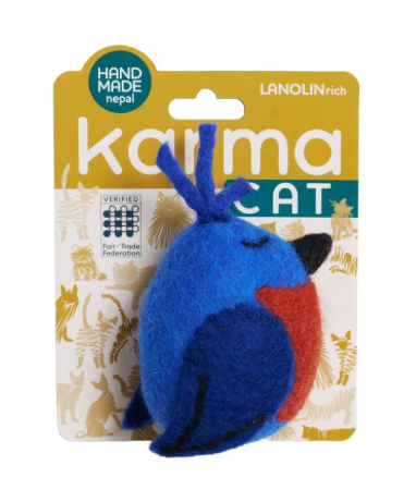 Karma Cat Wool Cat Toys, Kingfisher