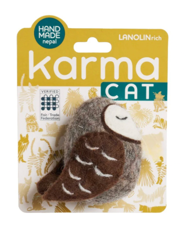Karma Cat Wool Cat Toys, Barn Owl