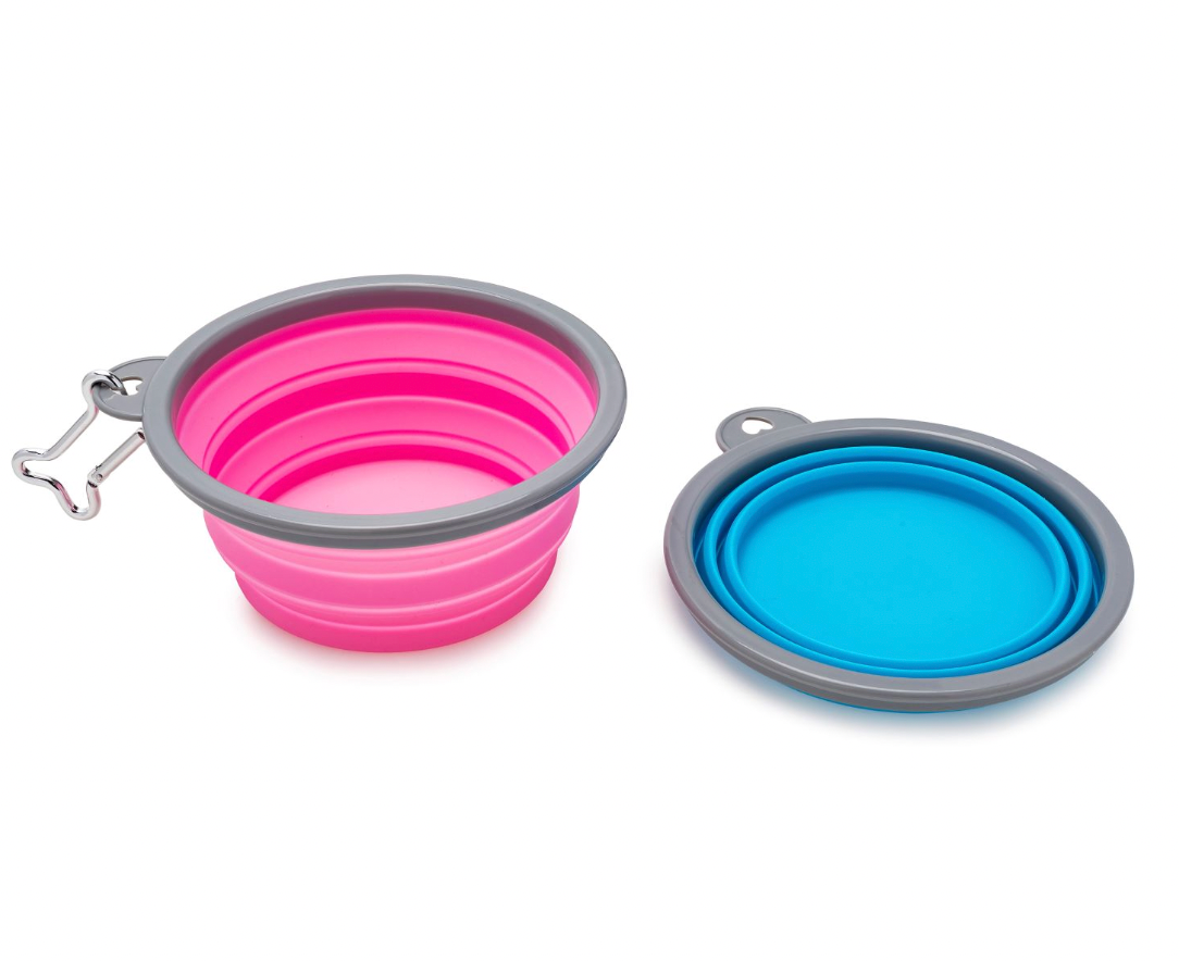 Nice Paws Collapsible Silicone Bowl with Carabiner, 12 oz