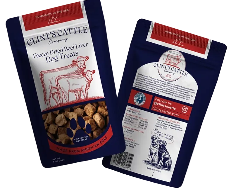 Clint's Cattle Co. Freeze Dried Locally Raised Beef Liver Dog Treats
