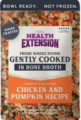 Health Extension Gently Cooked Chicken & Pumpkin Recipe Wet Dog Food, 9-oz pouch