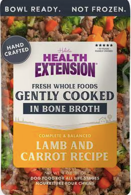 Health Extension Gently Cooked Lamb & Carrot Recipe Wet Dog Food, 3-oz pouch