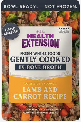 Health Extension Gently Cooked Lamb & Carrot Recipe Wet Dog Food, 9-oz pouch