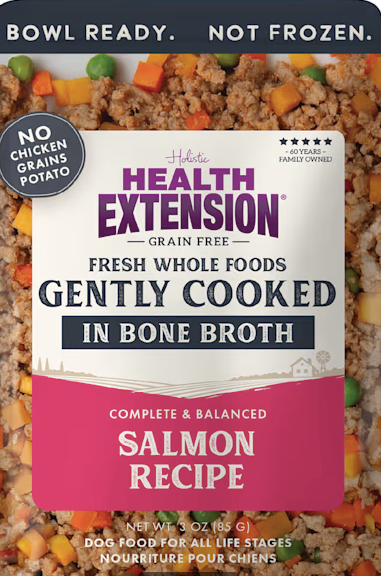 Health Extension Gently Cooked Salmon Recipe Wet Dog Food, 9-oz pouch