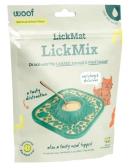 Woof Lickmat Treat Mix, Bacon & Cheese