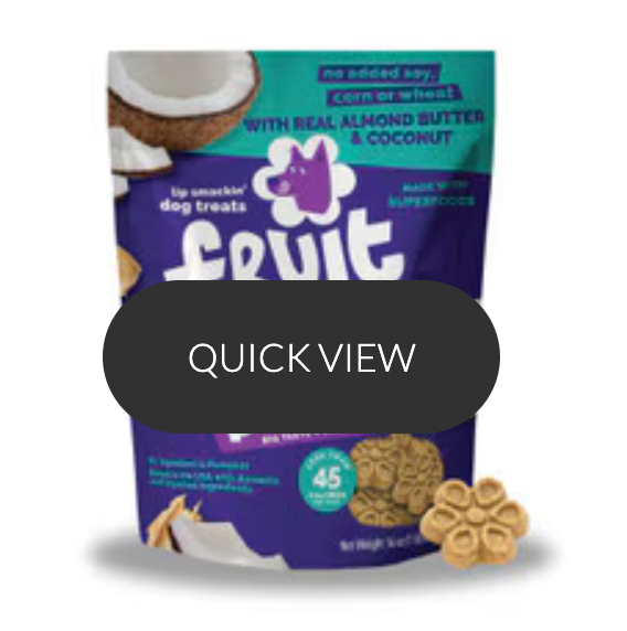 Fruitables "Biggies" Dog Treats,  Almond Butter & Cocoanut