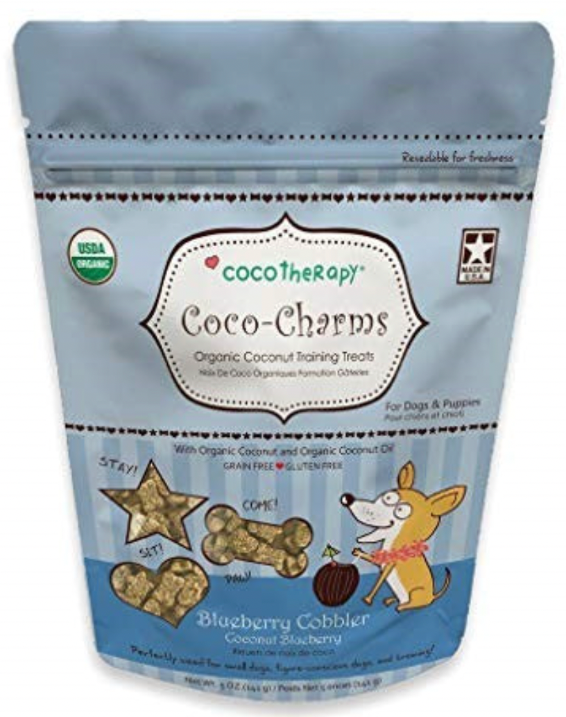 Coco Therapy Charms Training Treats for Dogs, Blueberry Cobbler