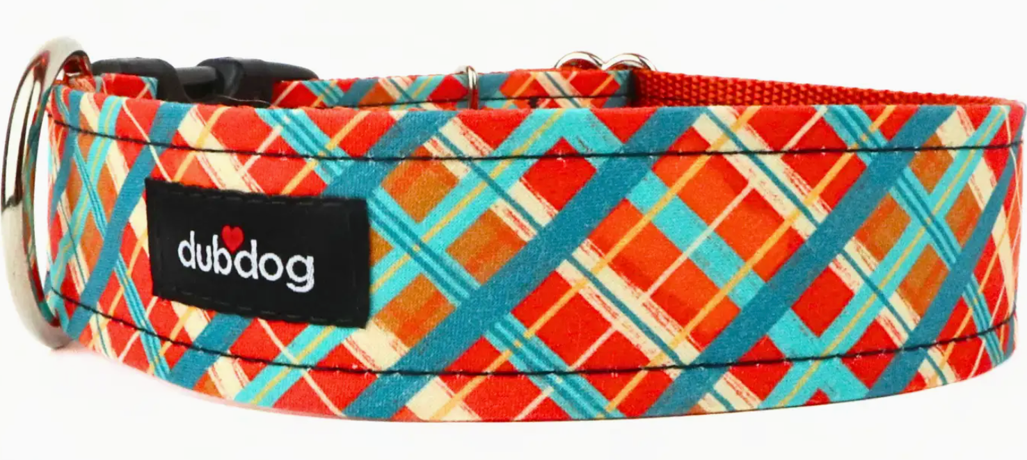 DubDog Designs Dog Collars, Fall Plaid