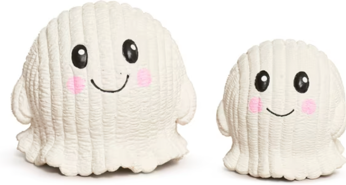 HuggleHounds Lil' Boo Ghost Ruff-Tex Squeaky BallDog Plush Toy (2 sizes)